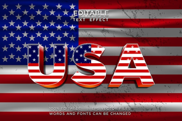 efecto de estilo de texto americano