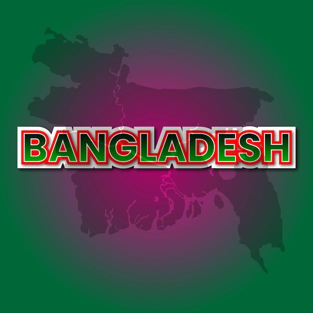 Efecto de estilo de texto de Bangladesh