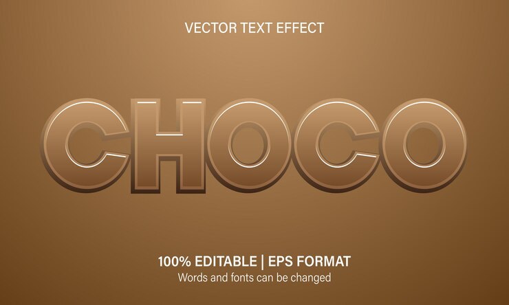 Vector efecto de estilo de texto choco