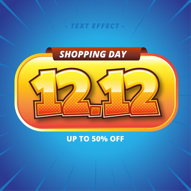 EFECTO DE ESTILO DE TEXTO DEL DÍA DE COMPRAS