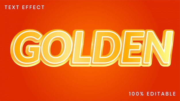 Efecto de estilo de texto dorado