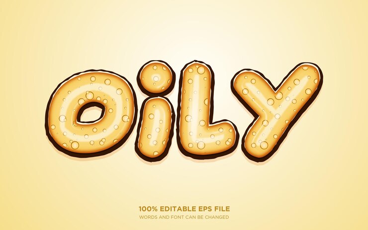 Vector efecto de estilo de texto editable 3d aceitoso