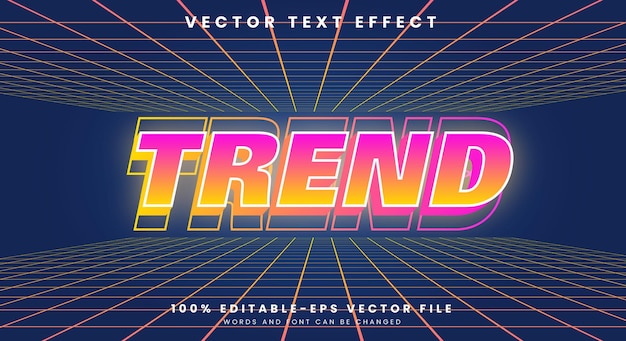 Efecto de estilo de texto editable en 3D en el estilo de tendencia moderna