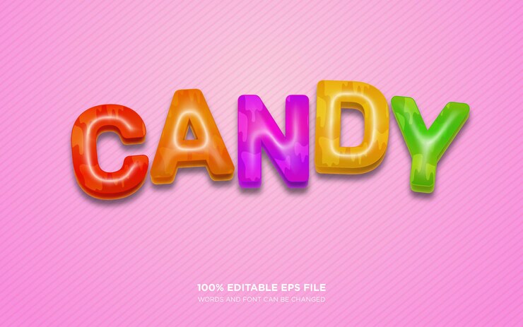 Vector efecto de estilo de texto editable 3d gomoso