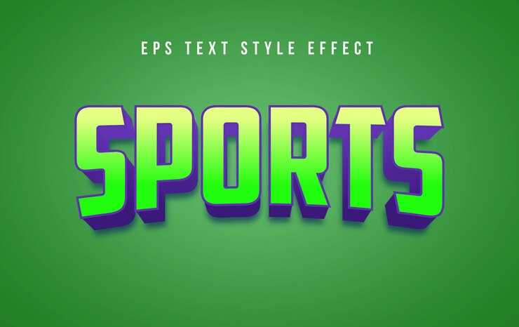 Vector efecto de estilo de texto editable 3d verde deportivo