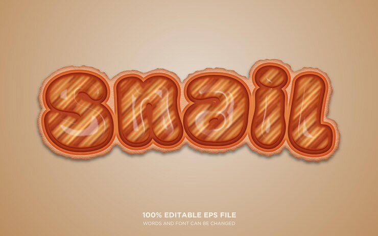 Vector efecto de estilo de texto editable en 3d