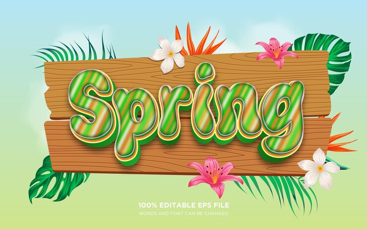 Vector efecto de estilo de texto editable en 3d