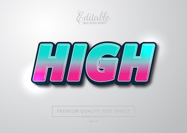 Efecto de estilo de texto editable ALTO
