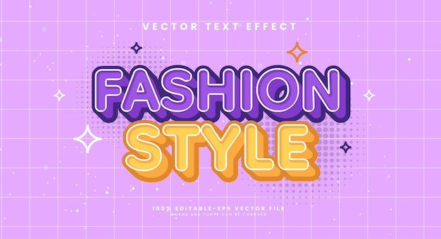 Efecto de estilo de texto editable de estilo de moda Efecto de texto vectorial con un estilo simple y minimalista para la promoción de productos
