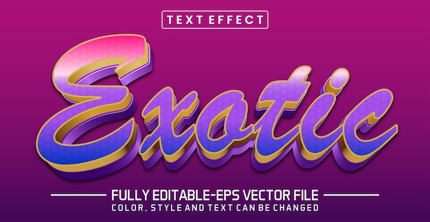 Efecto de estilo de texto editable exótico