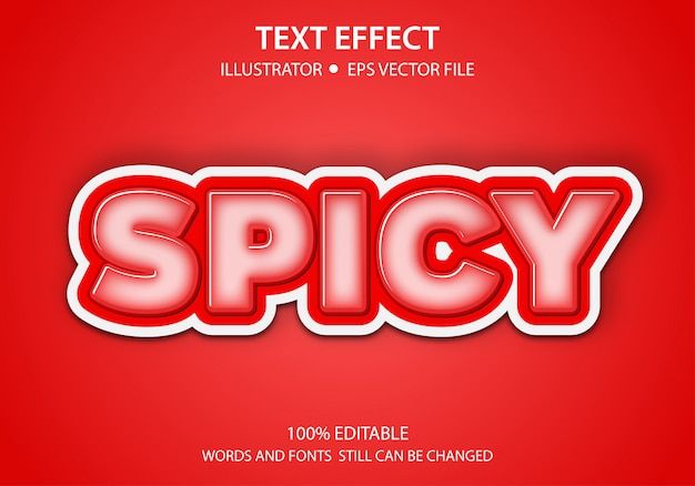 Efecto de estilo de texto editable Linda copia picante