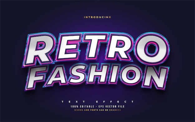 Efecto de estilo de texto editable de moda retro