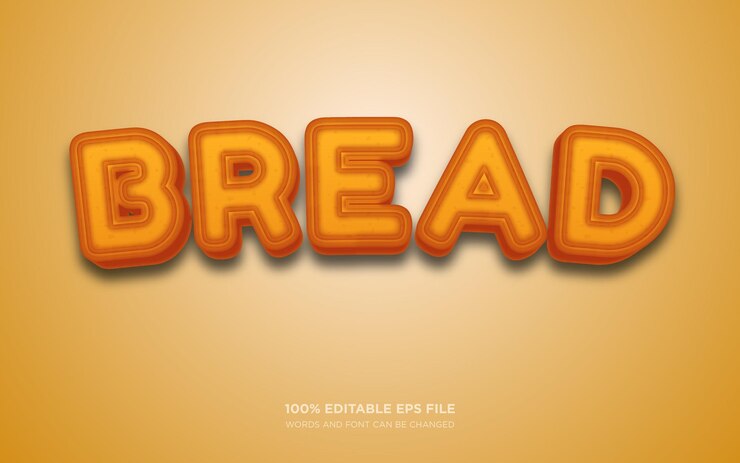 Vector efecto de estilo de texto editable en pan 3d