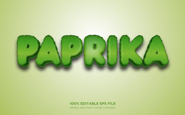 Efecto de estilo de texto editable en Paprika 3D