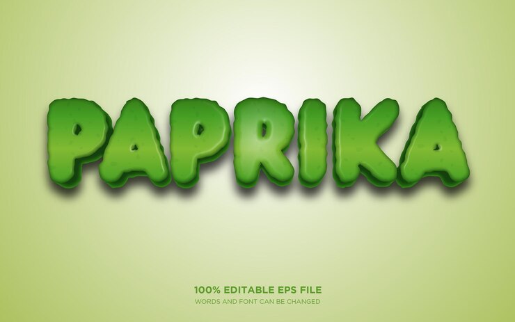 Vector efecto de estilo de texto editable en paprika 3d