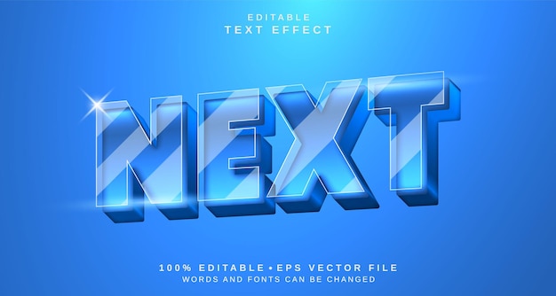 Efecto de estilo de texto editable Próximo tema de estilo de texto