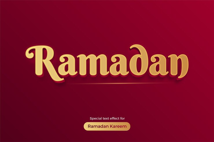 Vector efecto de estilo de texto editable de ramadan kareem