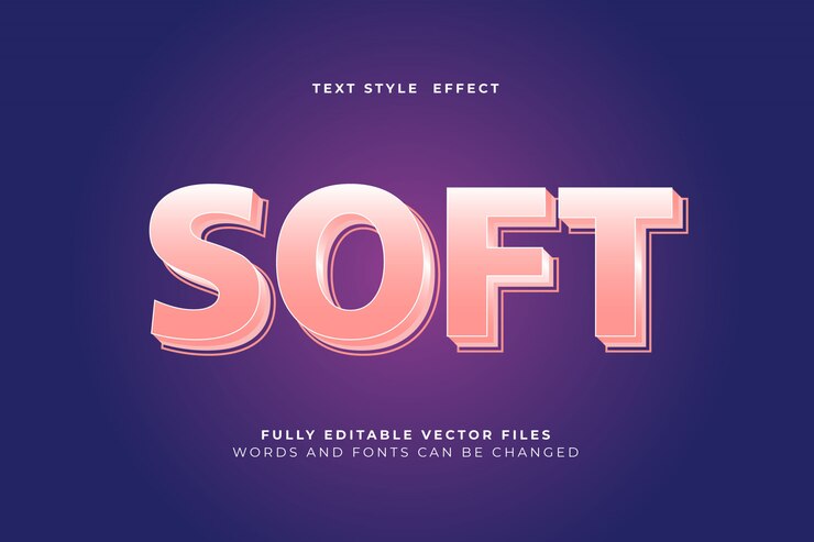 Efecto de estilo de texto editable suave