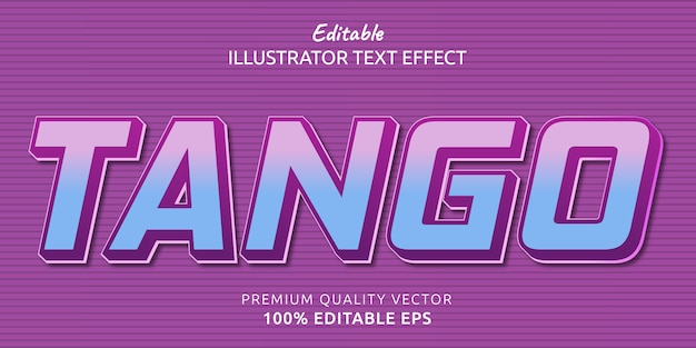 Efecto de estilo de texto editable tango