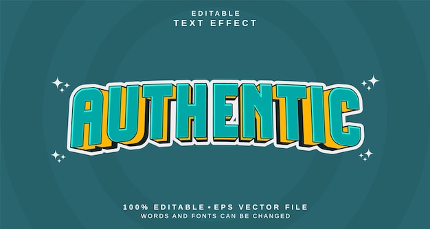 Efecto de estilo de texto editable Tema de estilo de lenguaje auténtico