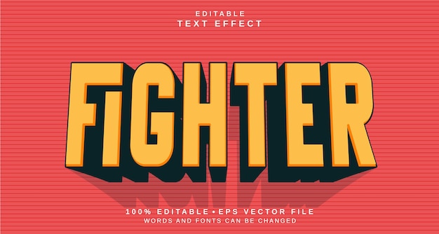 Efecto de estilo de texto editable Tema de estilo de lenguaje de combate