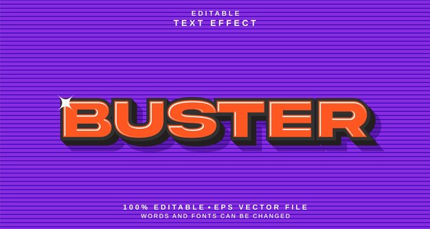 Efecto de estilo de texto editable Tema de estilo de texto Buster