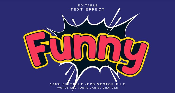 Vector efecto de estilo de texto editable tema de estilo de texto divertido