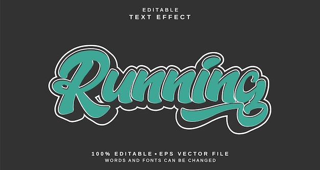 Efecto de estilo de texto editable Tema de estilo de texto en ejecución