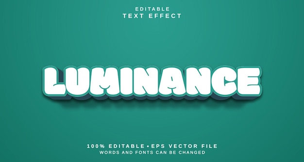 Efecto de estilo de texto editable Tema de estilo de texto de luminancia