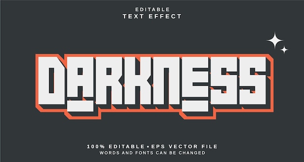 Efecto de estilo de texto editable Tema de estilo de texto oscuro