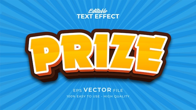 Efecto de estilo de texto editable: tema de estilo de texto de premio