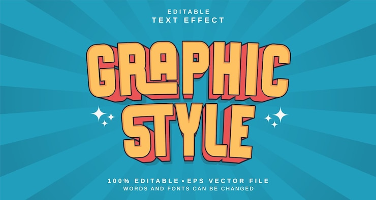 Vector efecto de estilo de texto editable tema de estilo de texto vintage