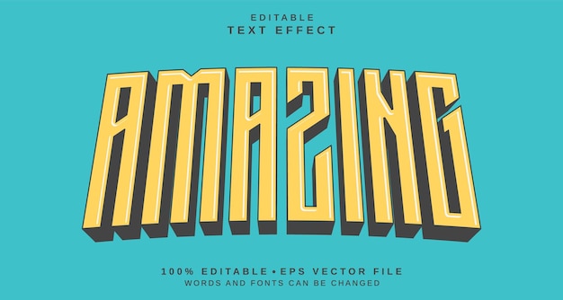 Efecto de estilo de texto editable Temática de estilo de texto increíble