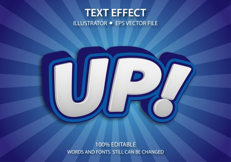 Efecto de estilo de texto editable hasta Vector