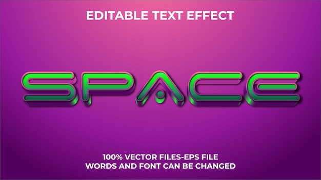 Efecto de estilo de texto espacial