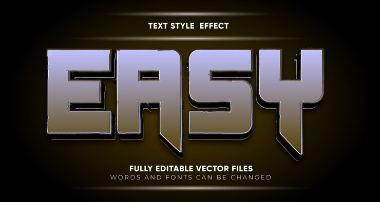 Efecto de estilo de texto fácil editable