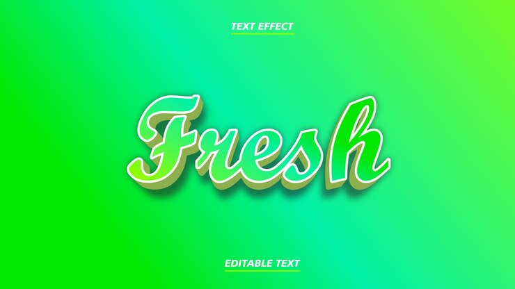 Vector efecto de estilo de texto fresco psd editable gratis