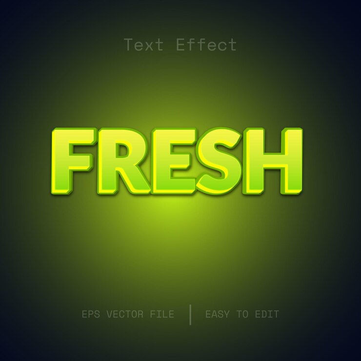 Vector efecto de estilo de texto fresco