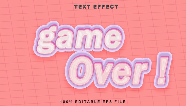 Efecto de estilo de texto Game Over