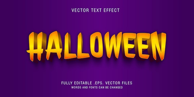 Efecto de estilo de texto de halloween, vector eps editable