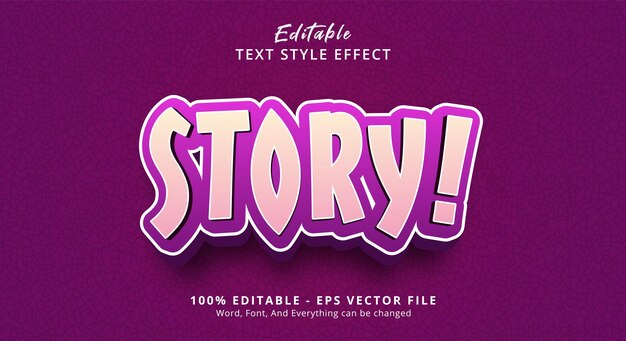Efecto de estilo de texto de la historia Efecto de texto editable