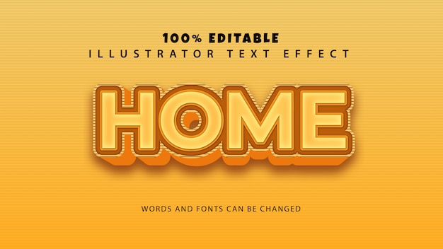 Efecto de estilo de texto de inicio, texto editable