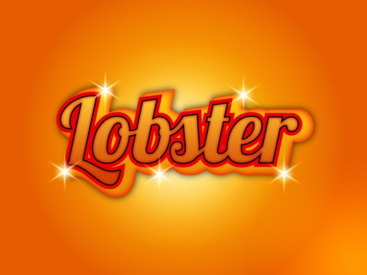 Vector efecto de estilo de texto de langosta