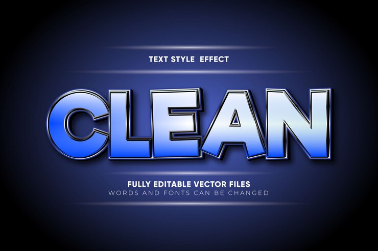 Efecto de estilo de texto limpio