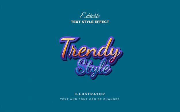 Efecto de estilo de texto de moda