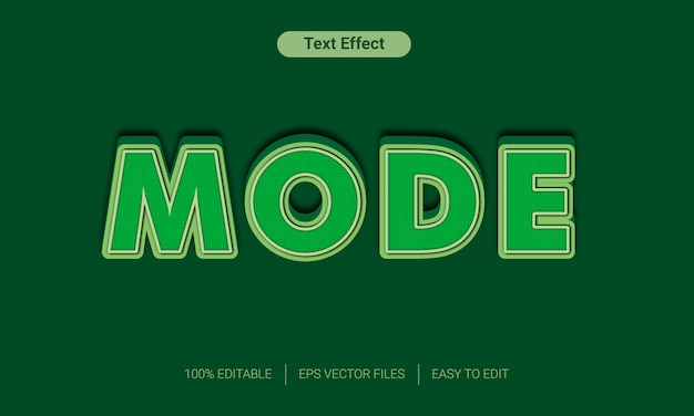 efecto de estilo de texto en modo verde