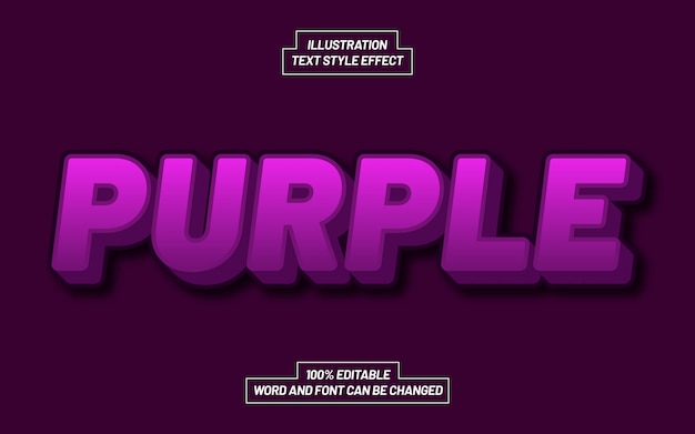 Efecto de estilo de texto morado