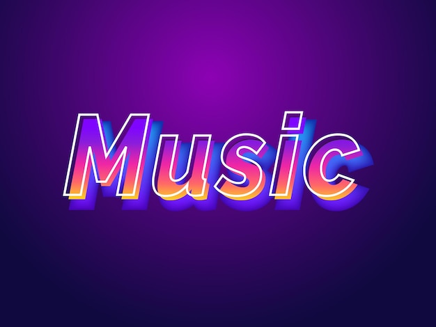 Efecto de estilo de texto musical
