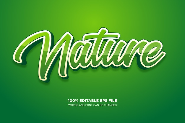 Efecto de estilo de texto natural fresco