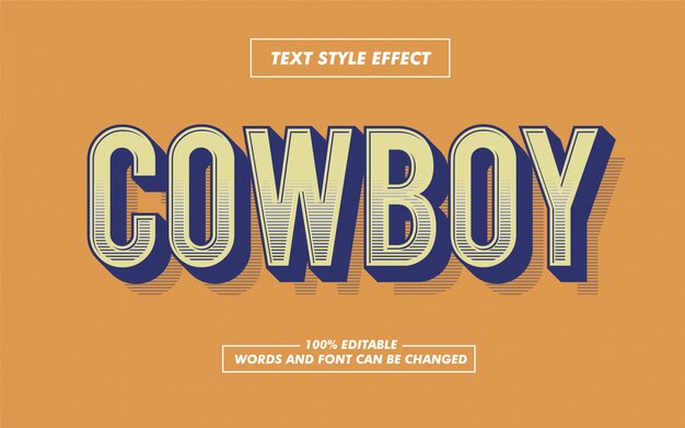 Efecto de estilo de texto en negrita despojado retro